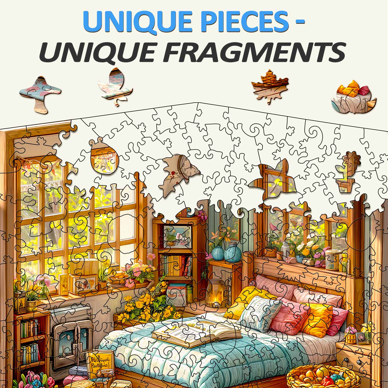 3D Warm Room Wooden Jigsaw Puzzle