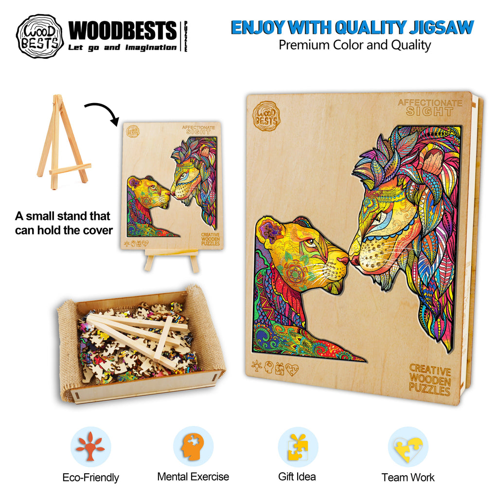 Affectionate Sight Wooden Jigsaw Puzzle