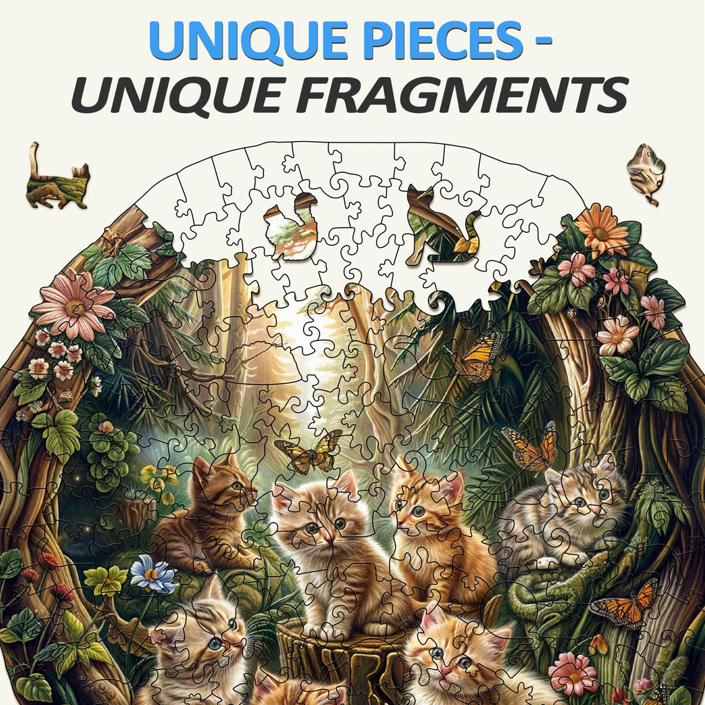 Laid-back Kitten Wooden Jigsaw Puzzle