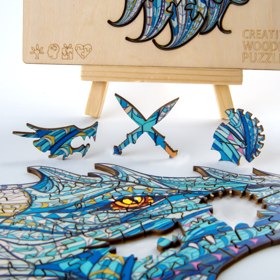 Warrior Dragon Wooden Jigsaw Puzzle
