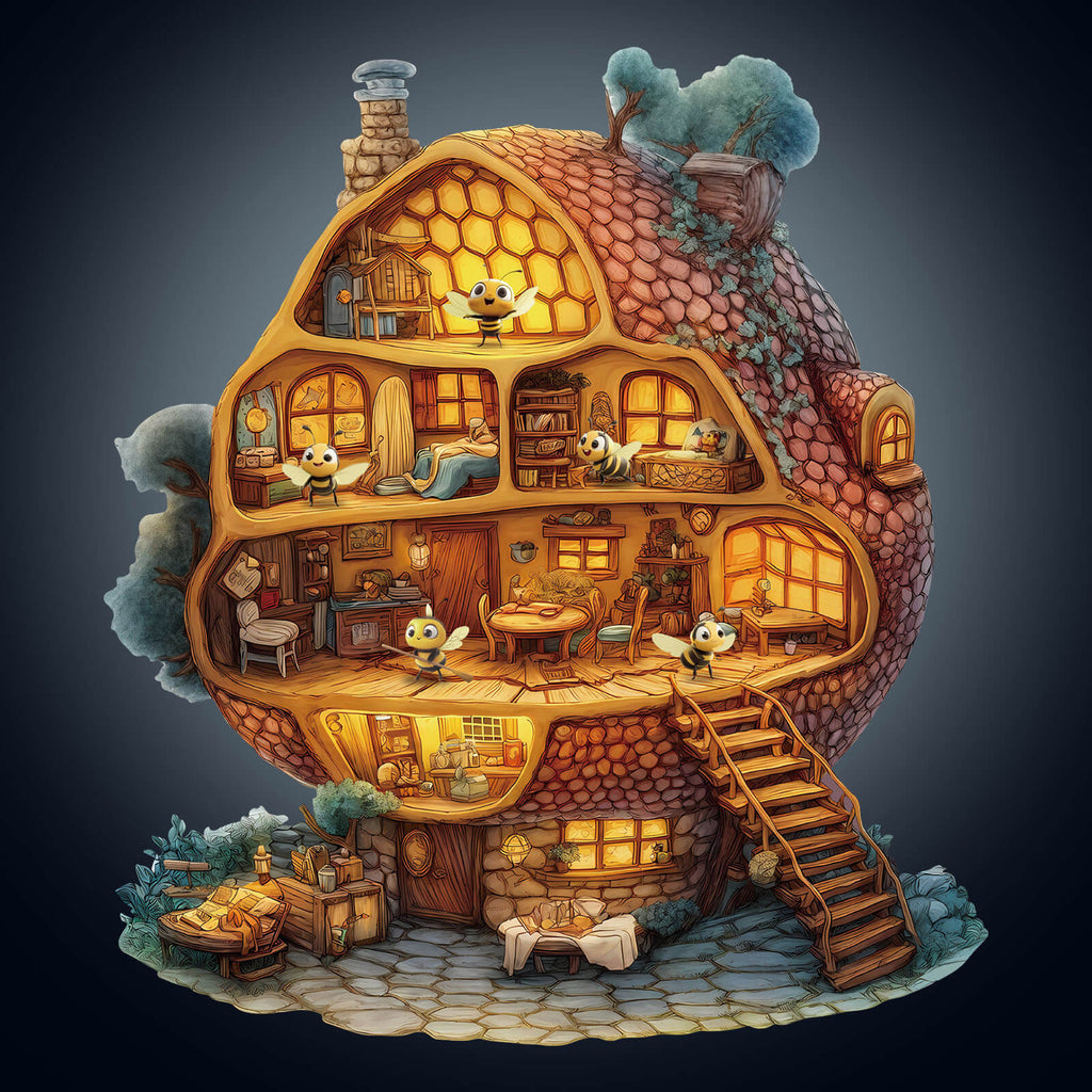 Bee Hut Wooden Jigsaw Puzzle
