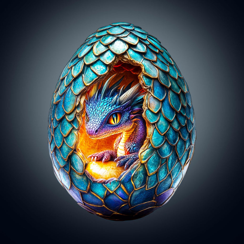 Draconic Rebirth-3  Wooden Jigsaw Puzzle