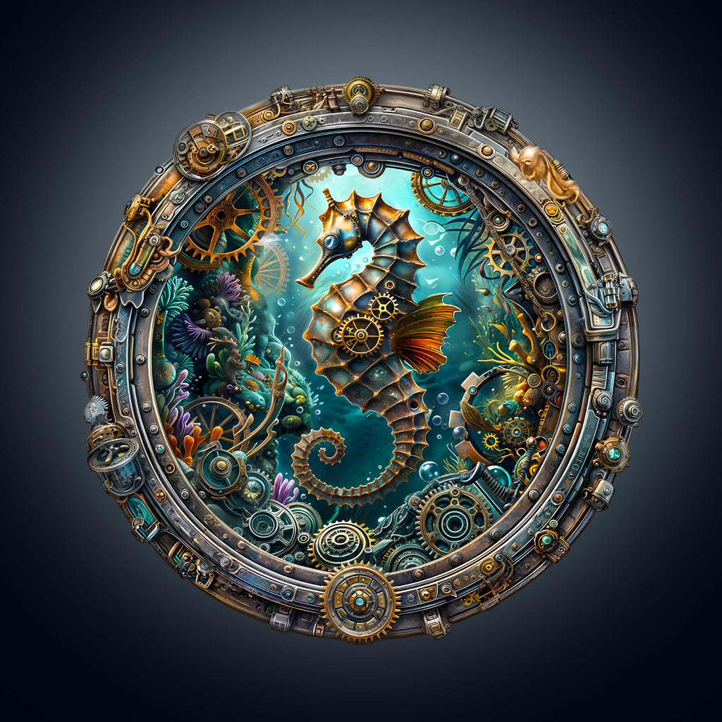 Abyssal seahorse Wooden Jigsaw Puzzle