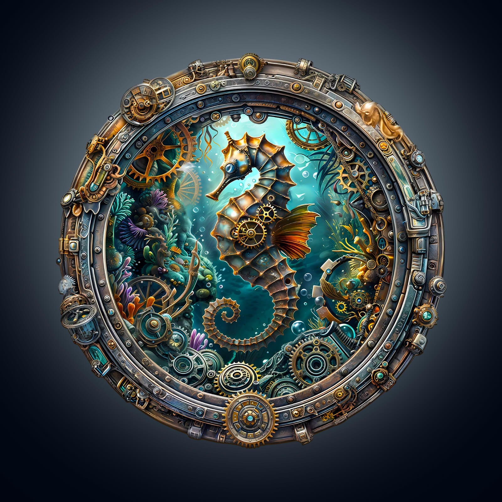 Abyssal seahorse Wooden Jigsaw Puzzle
