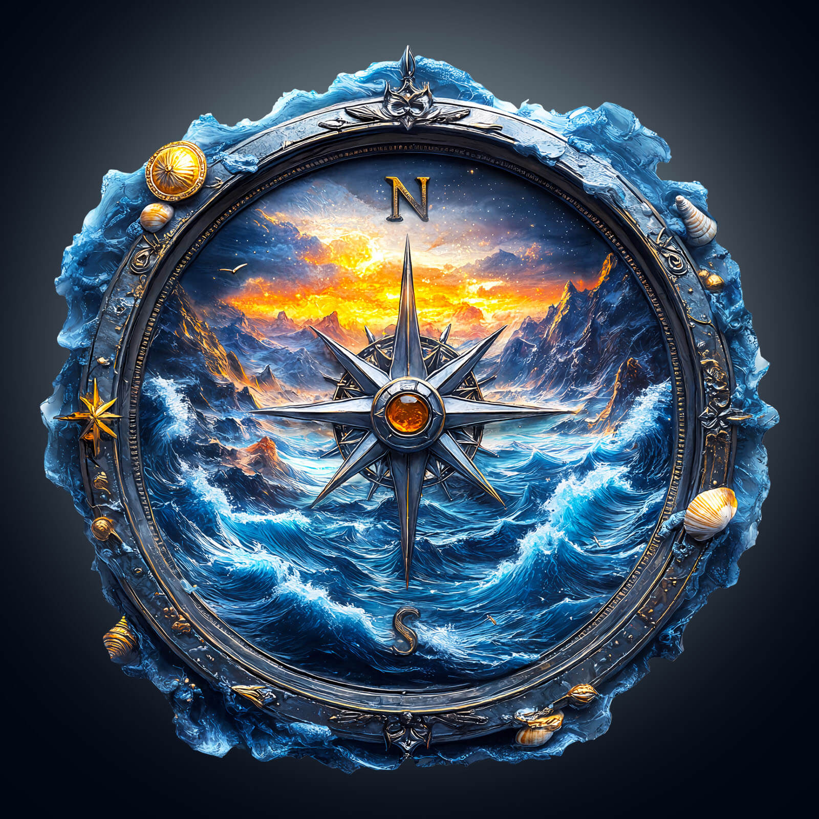 Compass Landscape Wooden Jigsaw Puzzle