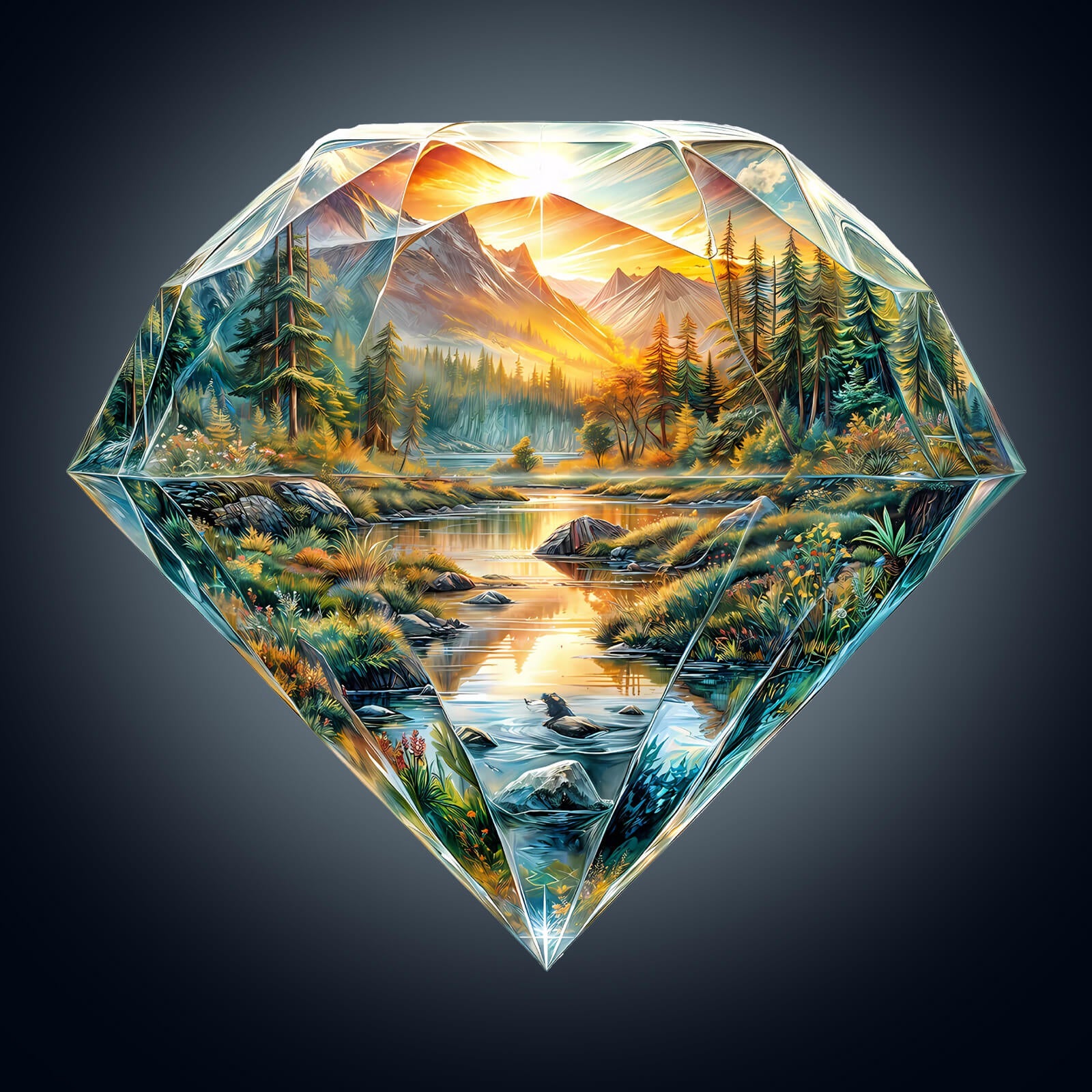 Diamond Landscape Wooden Jigsaw Puzzle