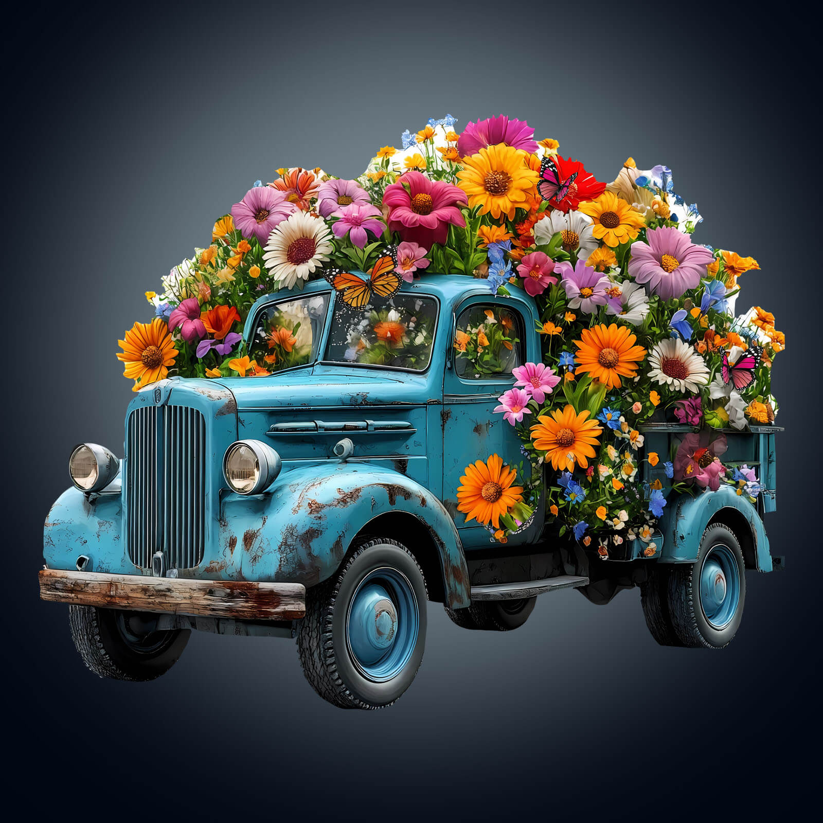 Flower Truck Wooden Jigsaw Puzzle