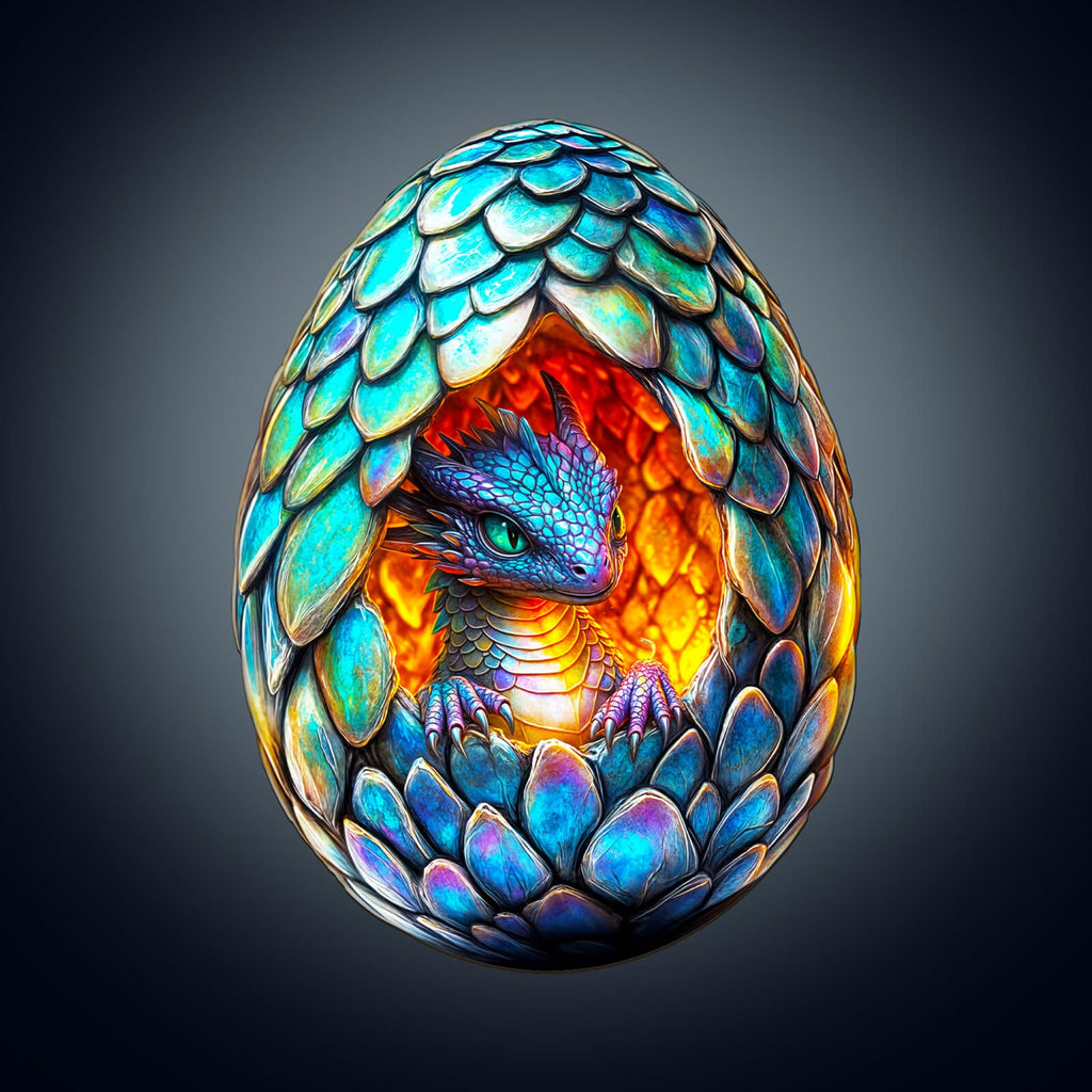 Draconic Rebirth-2  Wooden Jigsaw Puzzle
