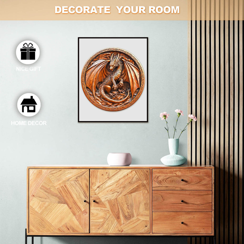 3D sculpture dragon Wooden Jigsaw Puzzle