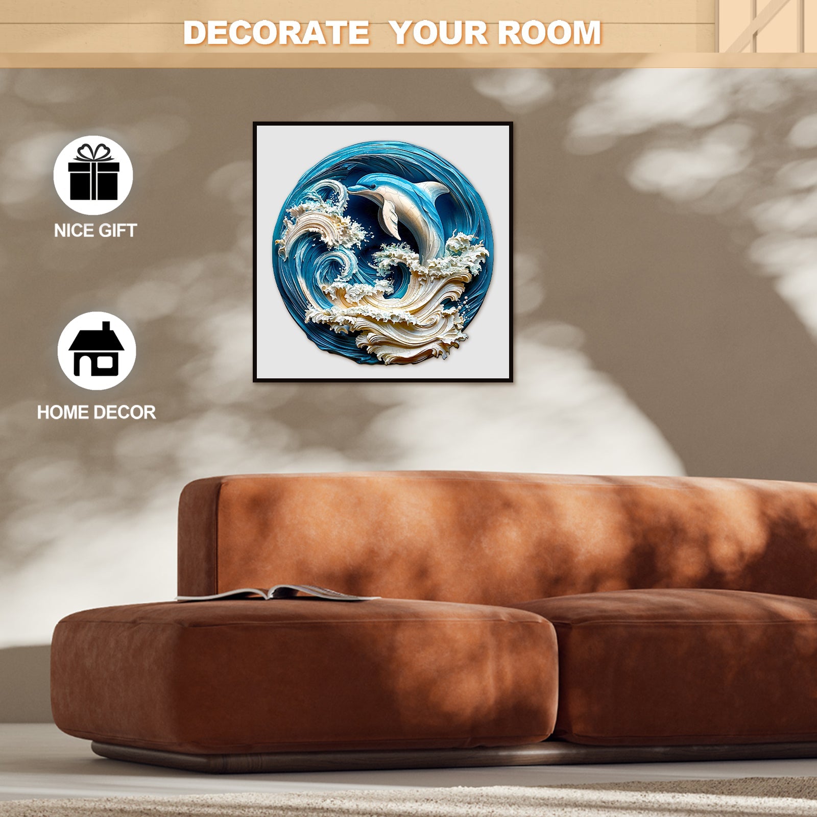 3D Dolphin-2 Wooden Jigsaw Puzzle