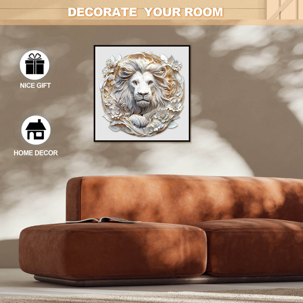 Paper Lion Wooden Jigsaw Puzzle