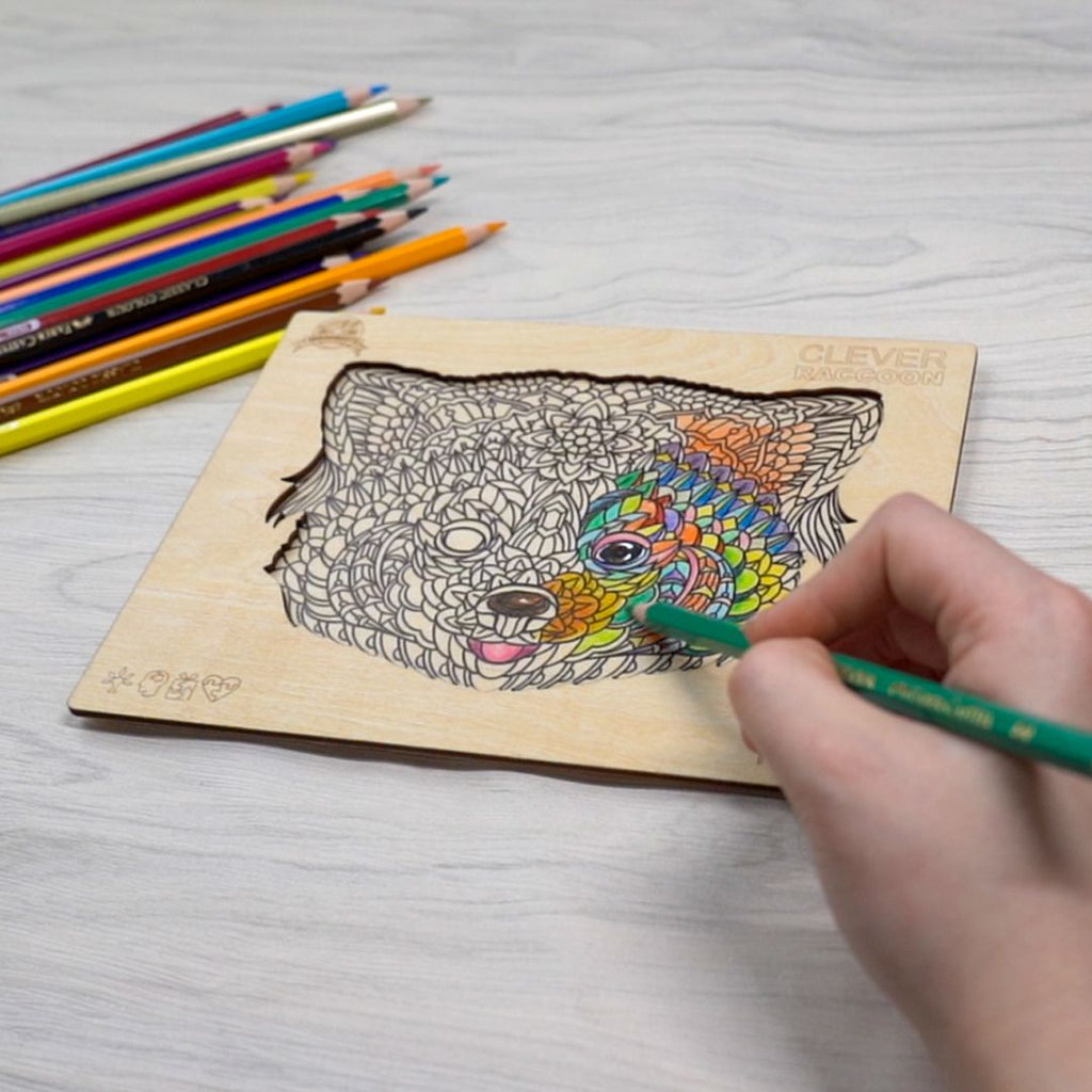 Clever Raccoon Wooden Jigsaw Puzzle