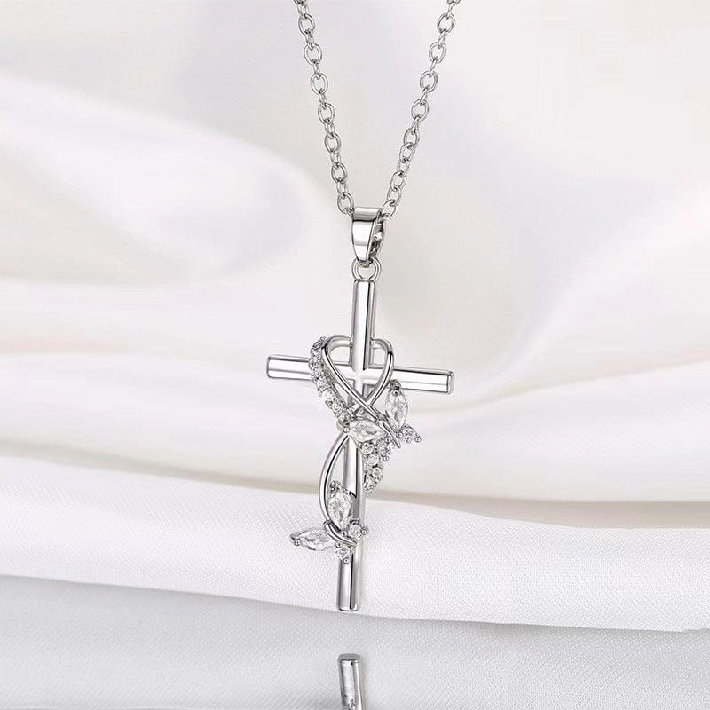 BUTTERFLY CROSS ELEGANT NECKLACE