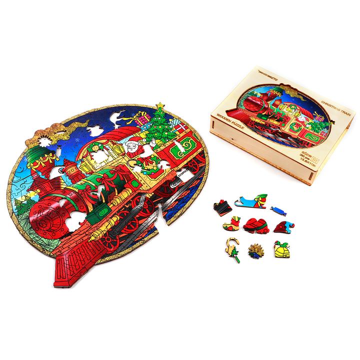 Christmas Train Wooden Jigsaw Puzzle