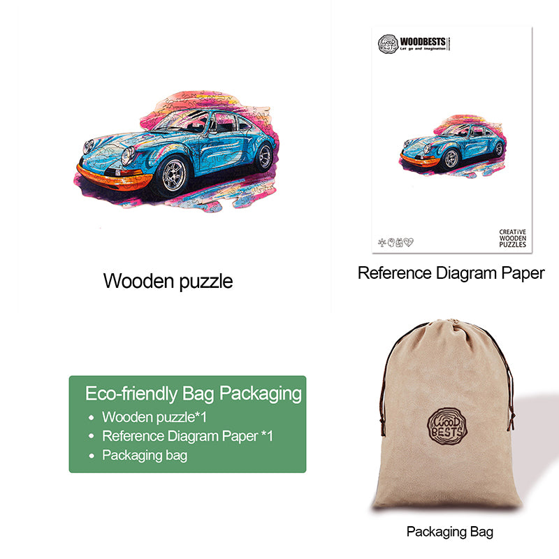 Sports Car Wooden Jigsaw Puzzle