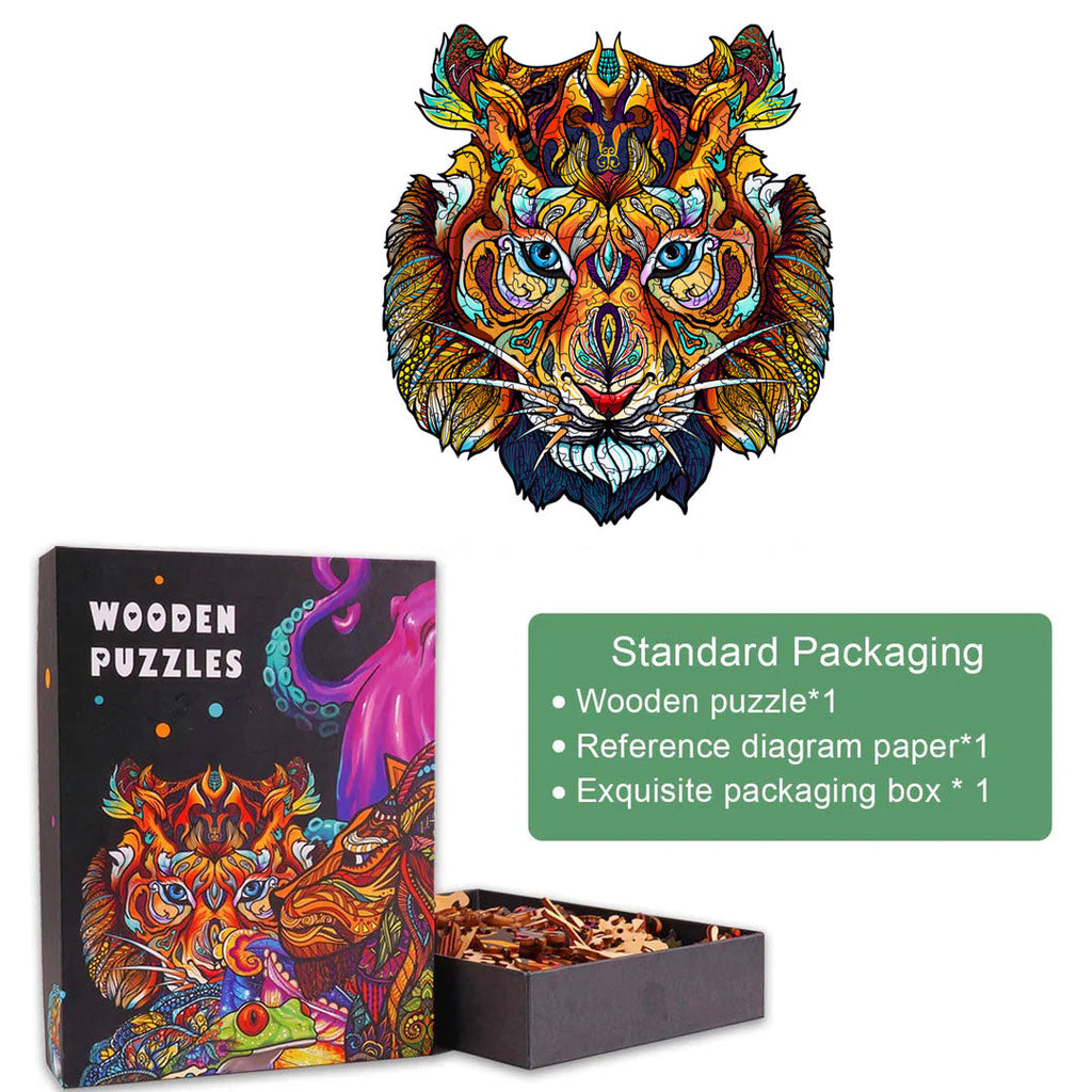 Invincible Tiger Wooden Jigsaw Puzzle