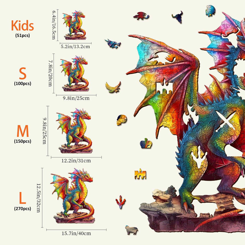 Colorful Dragon-2 Wooden Jigsaw Puzzle
