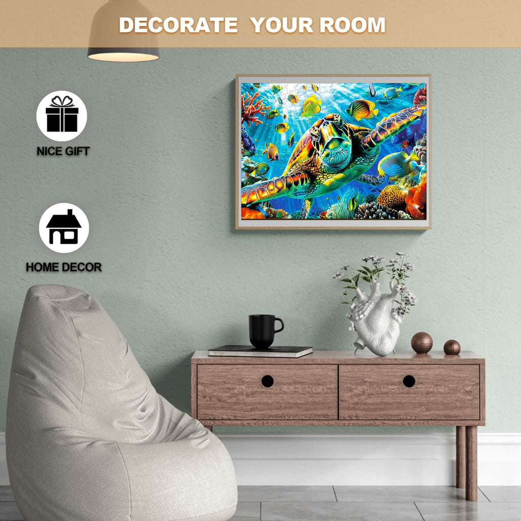 Turtle Explorer Wooden Jigsaw Puzzle