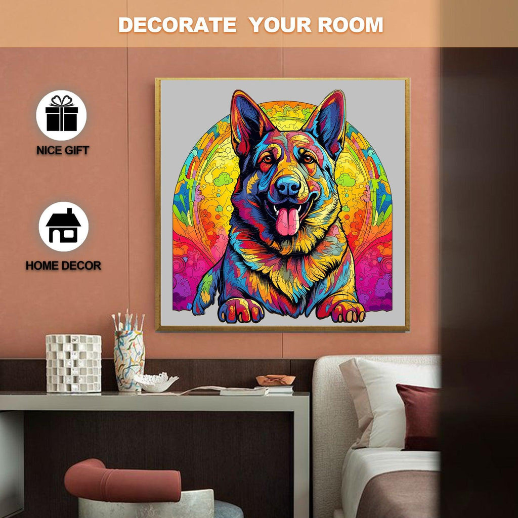 German Shepherd 3 Wooden Jigsaw Puzzle