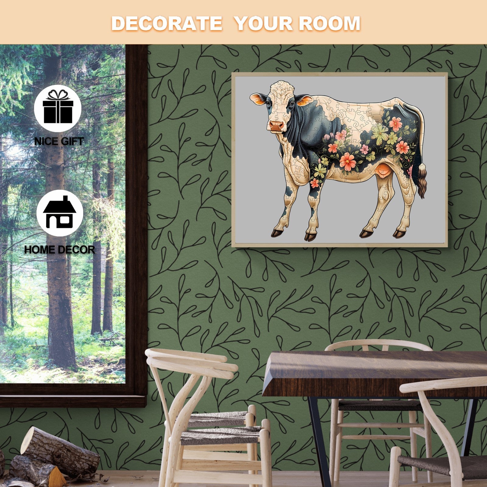 Dairy Cattle Wooden Jigsaw Puzzle