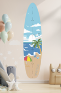 Personalized Wooden Surfboard Growth Chart Ruler