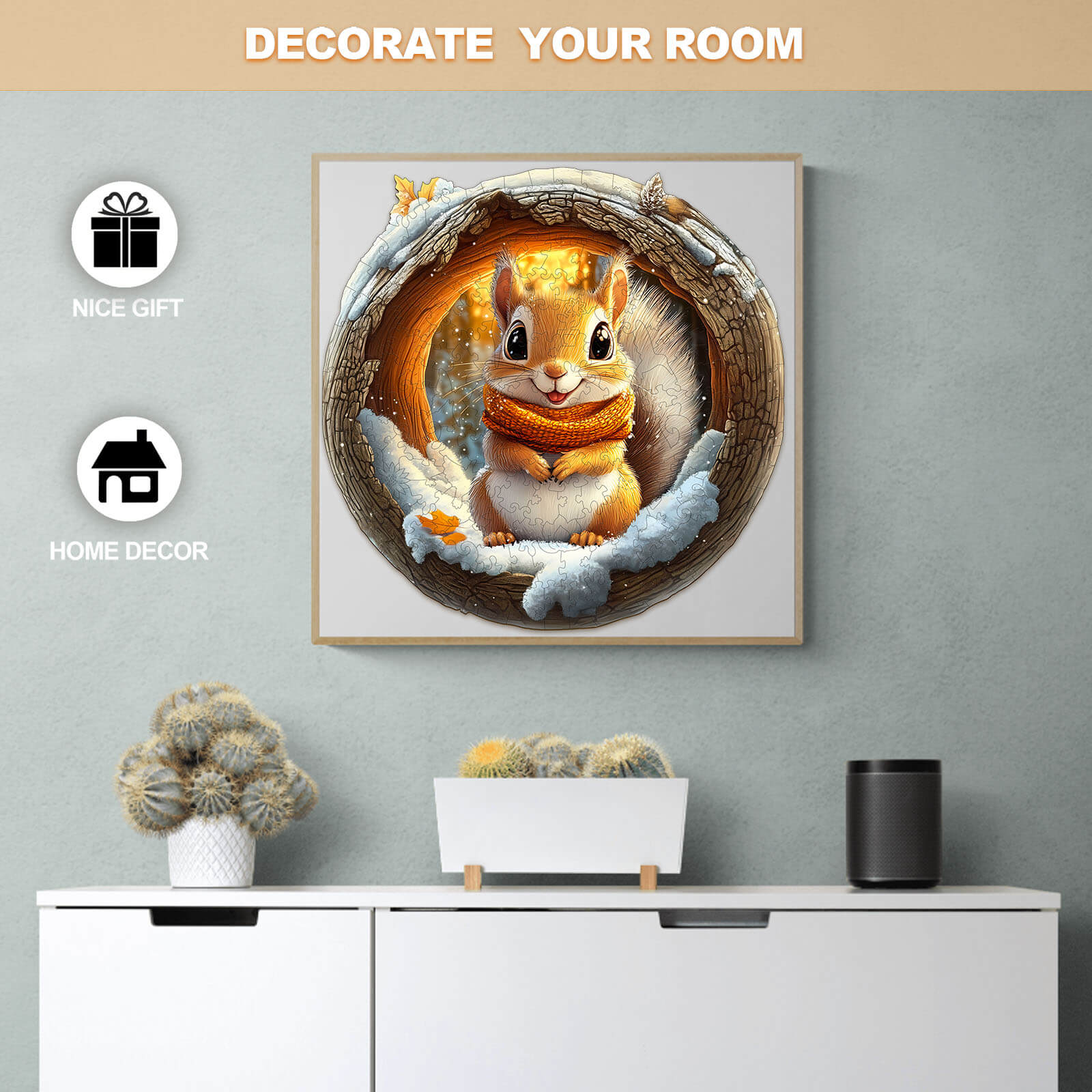 3D Cave Squirrel Wooden Jigsaw Puzzle