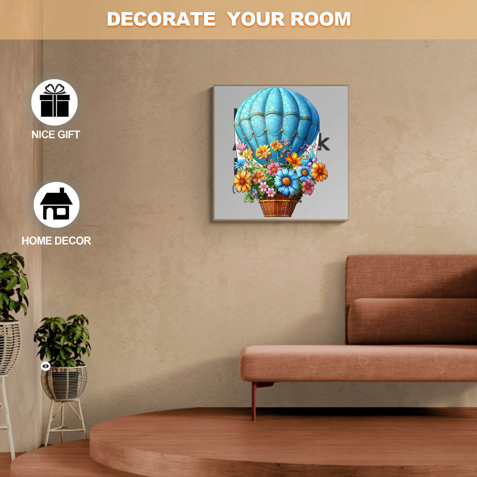 Flying Flowers Wooden Jigsaw Puzzle