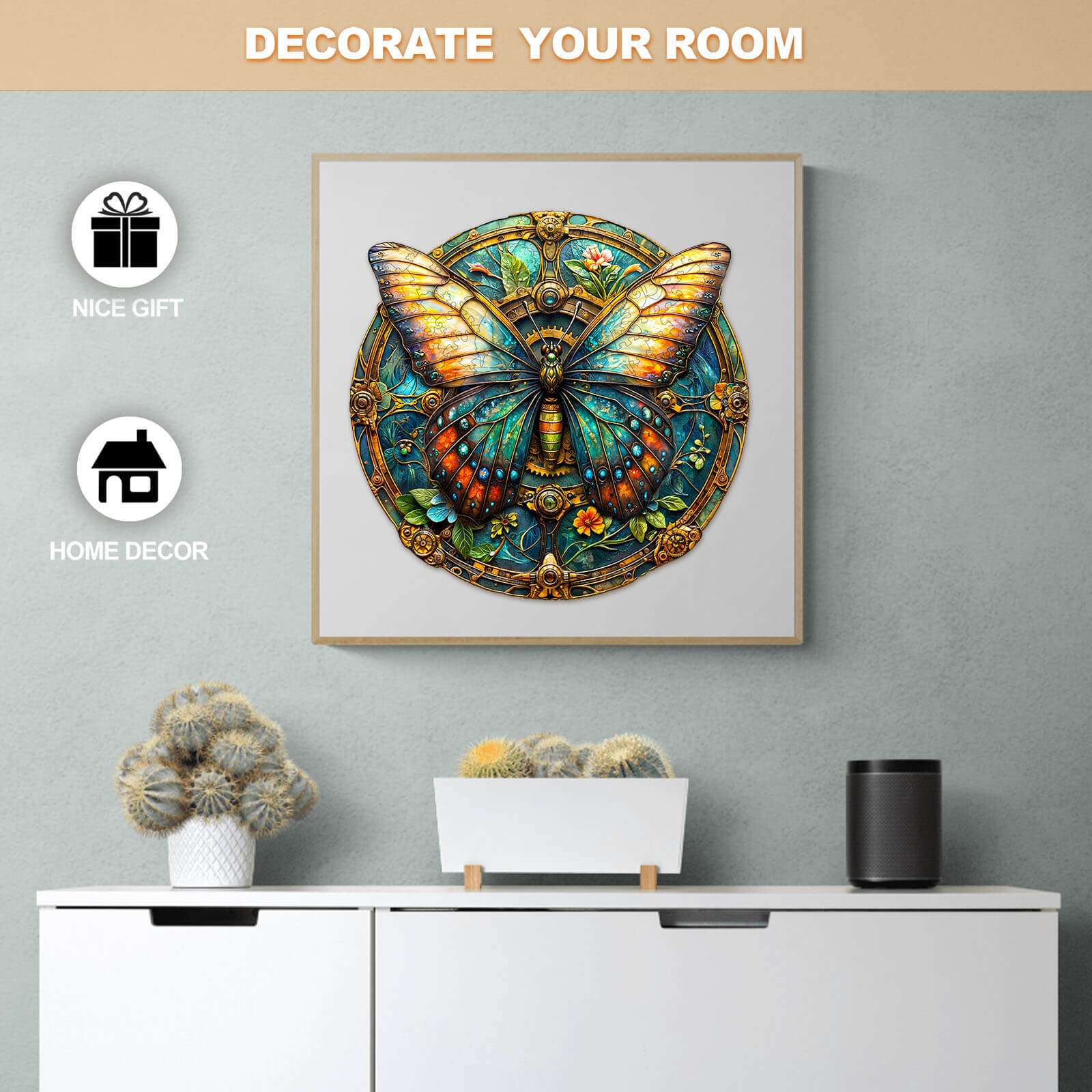vintage butterfly-2 Wooden Jigsaw Puzzle