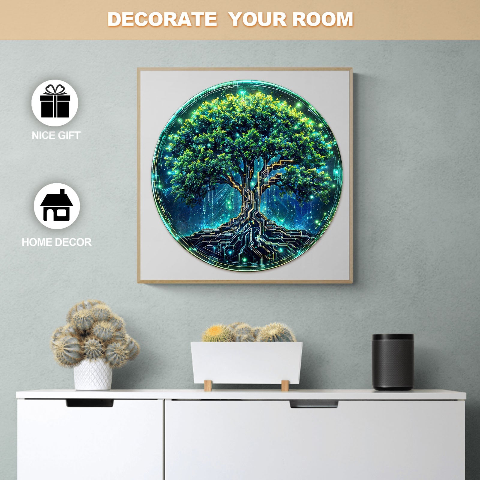 Mechanical tree of life Wooden Jigsaw Puzzle