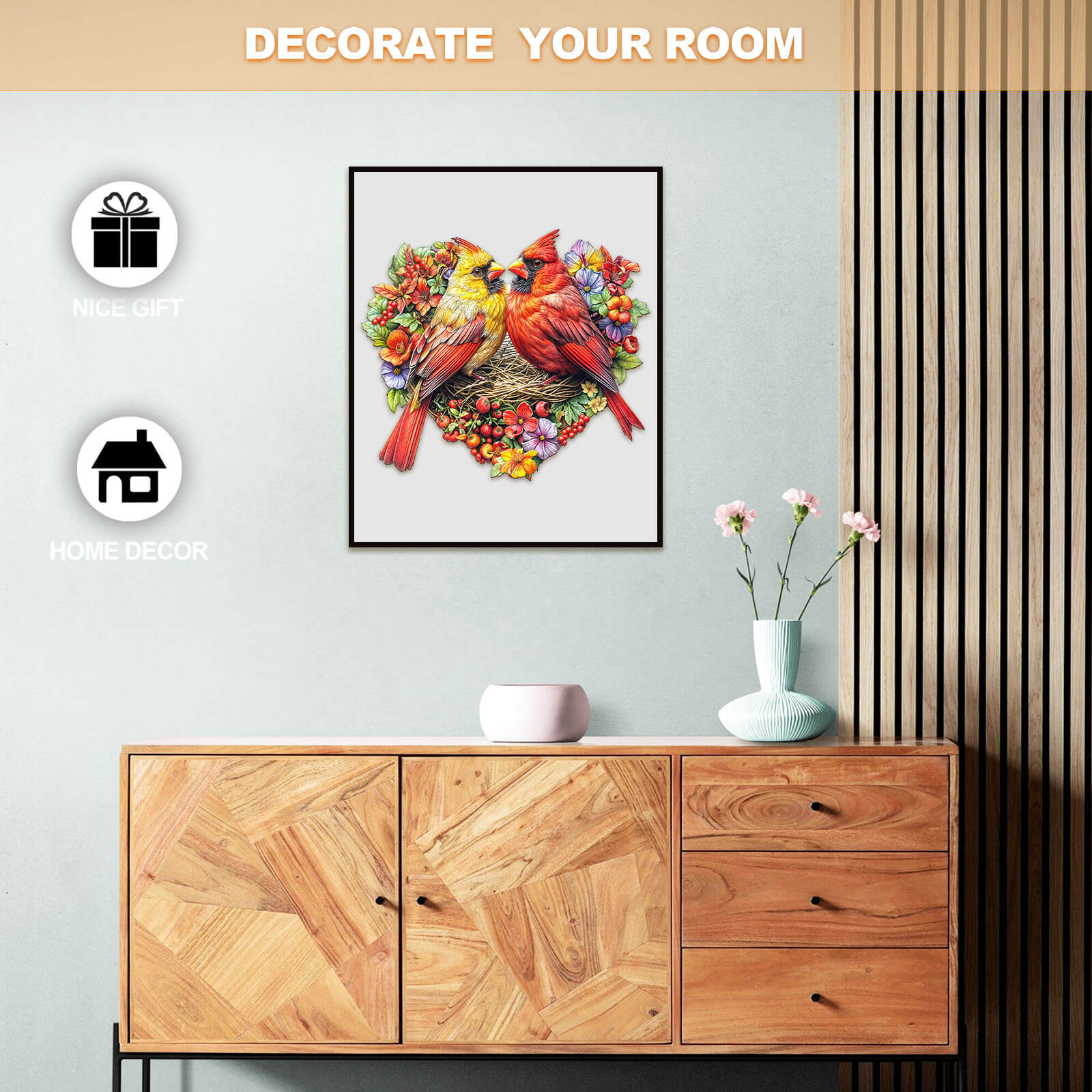 sweet cardinal Wooden Jigsaw Puzzle