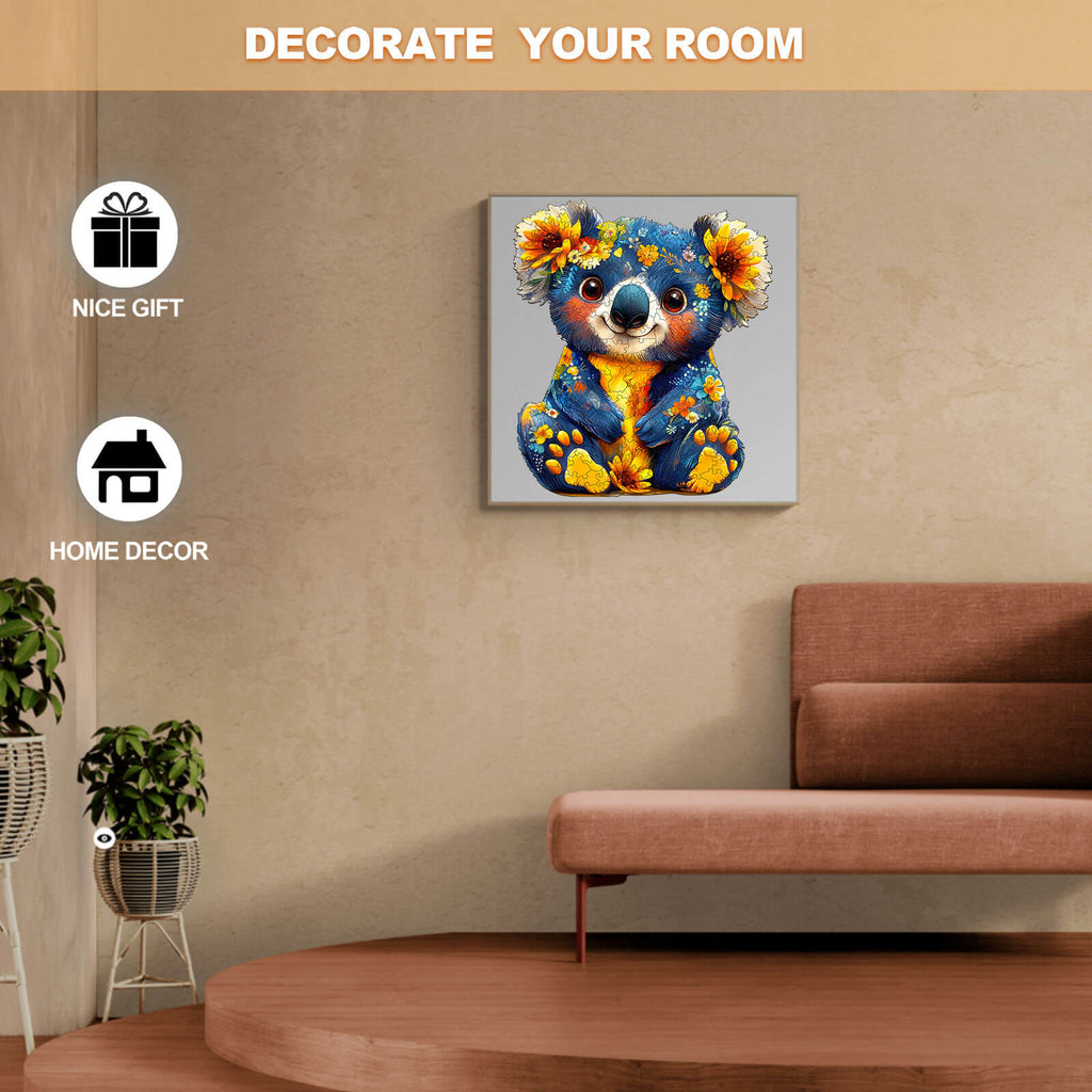 Colorful Koala Wooden Jigsaw Puzzle