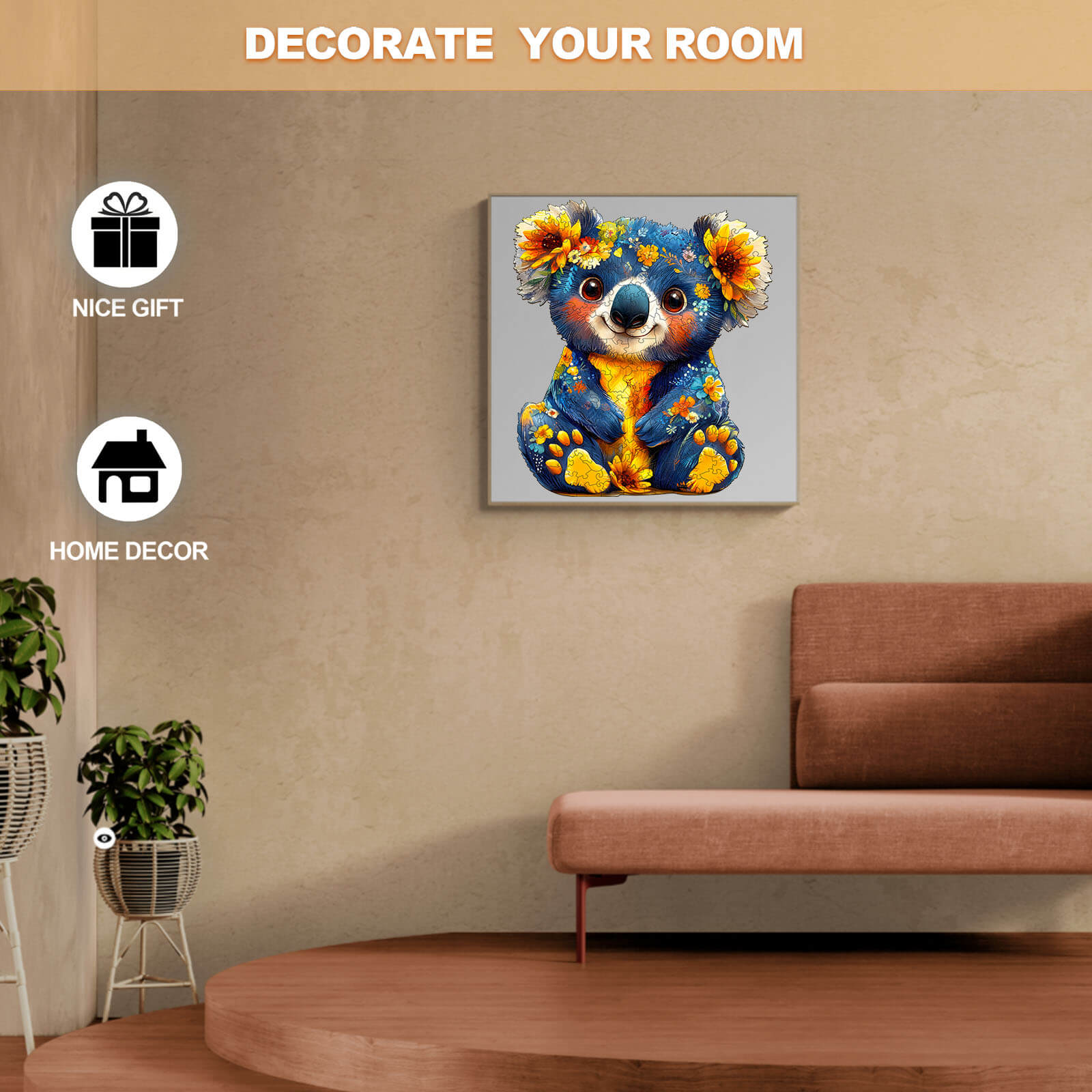Colorful Koala Wooden Jigsaw Puzzle
