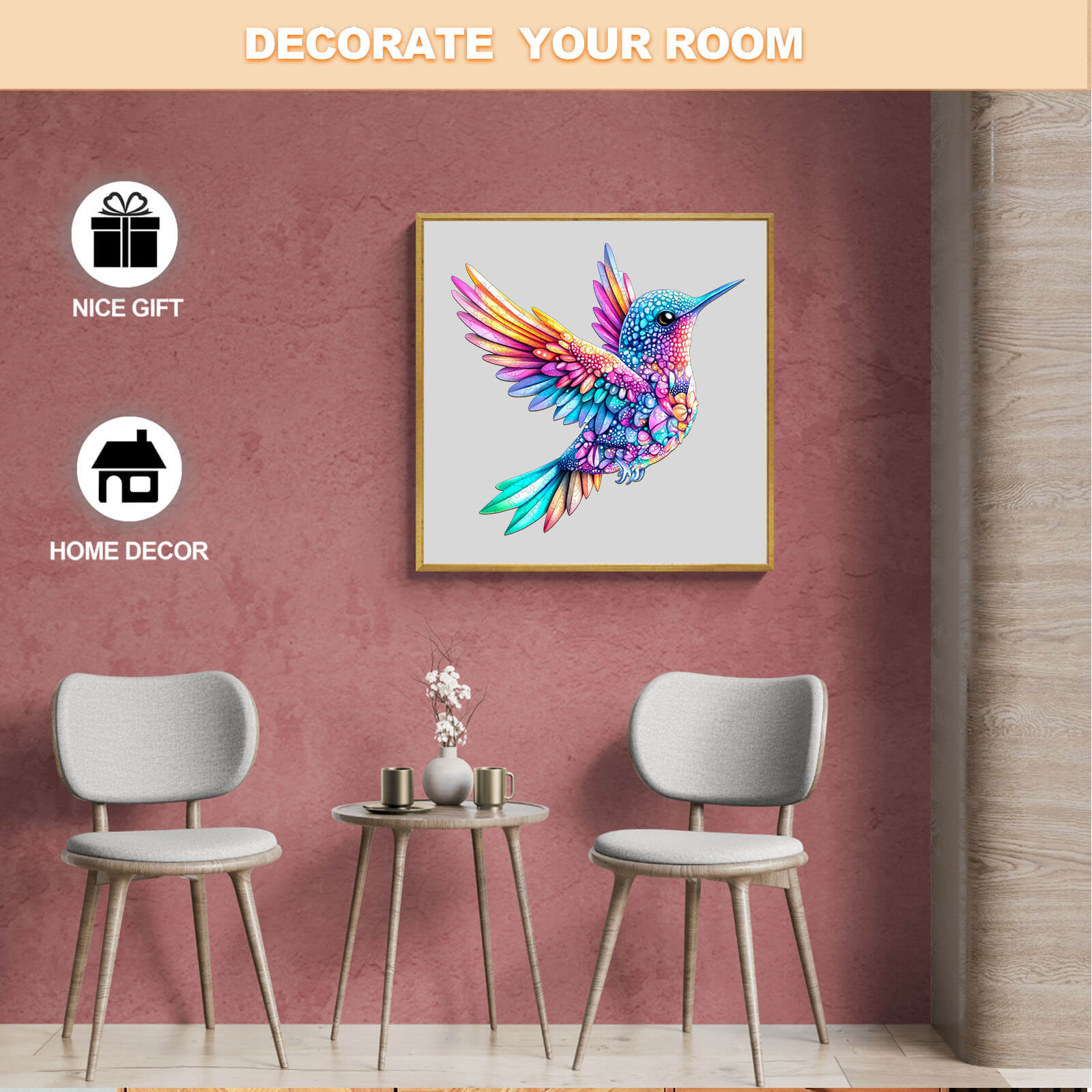 Jewel hummingbird Wooden Jigsaw Puzzle