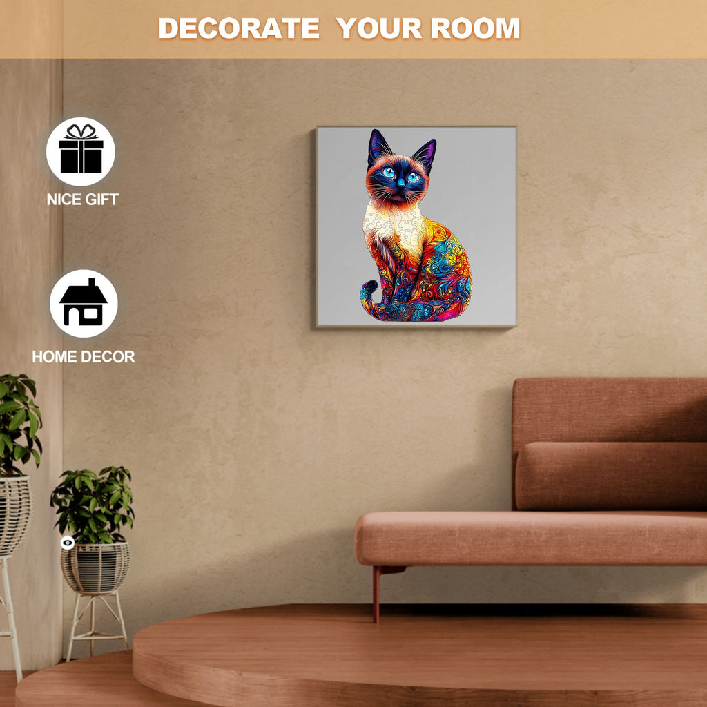 Siamese Cat-1 Wooden Jigsaw Puzzle