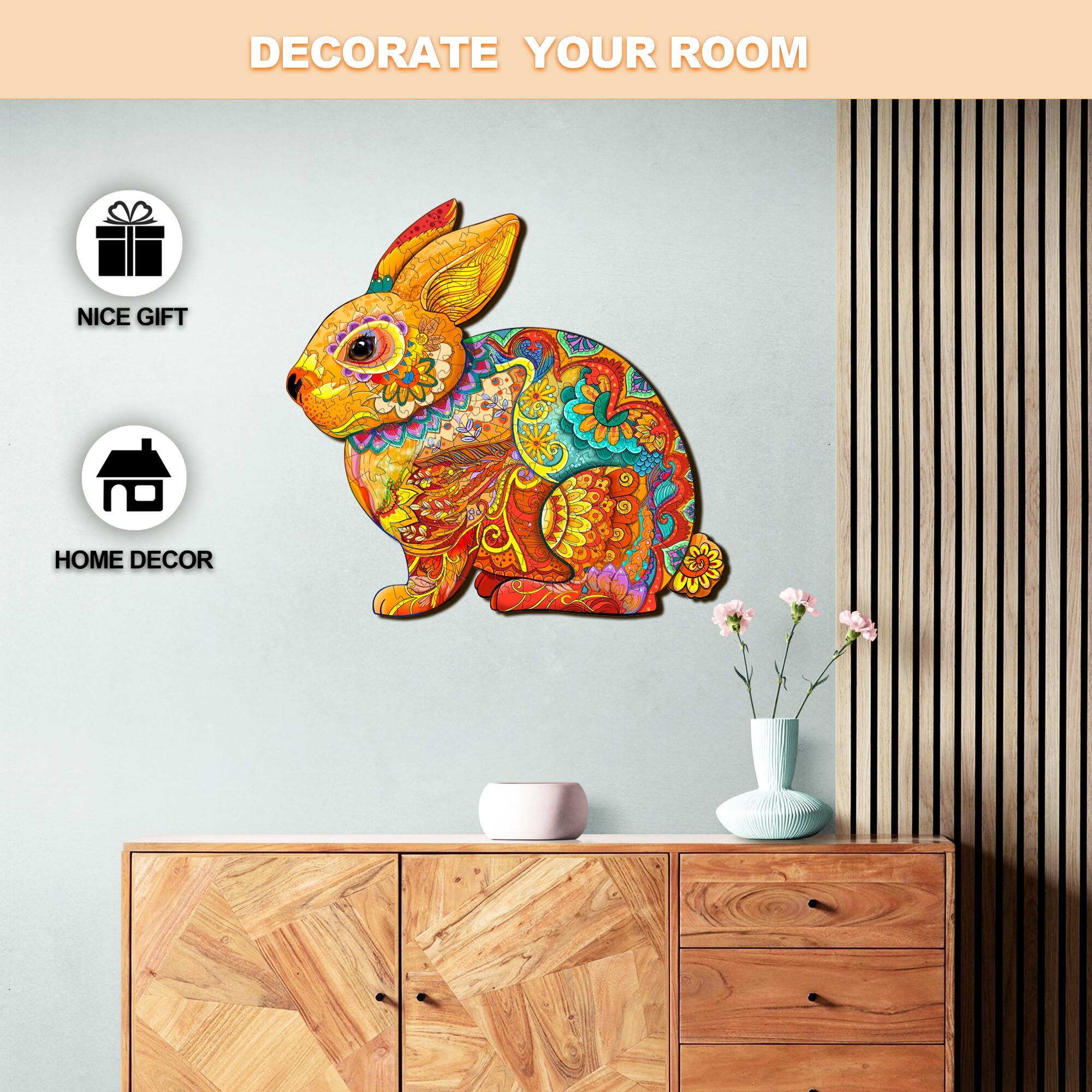 Lucky Rabbit Wooden Jigsaw Puzzle