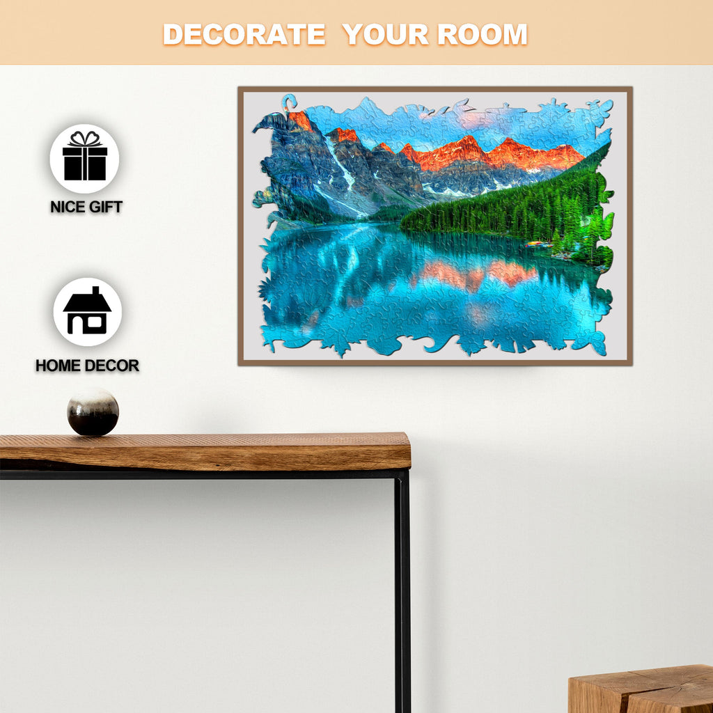 Mountain Lake Wooden Jigsaw Puzzle