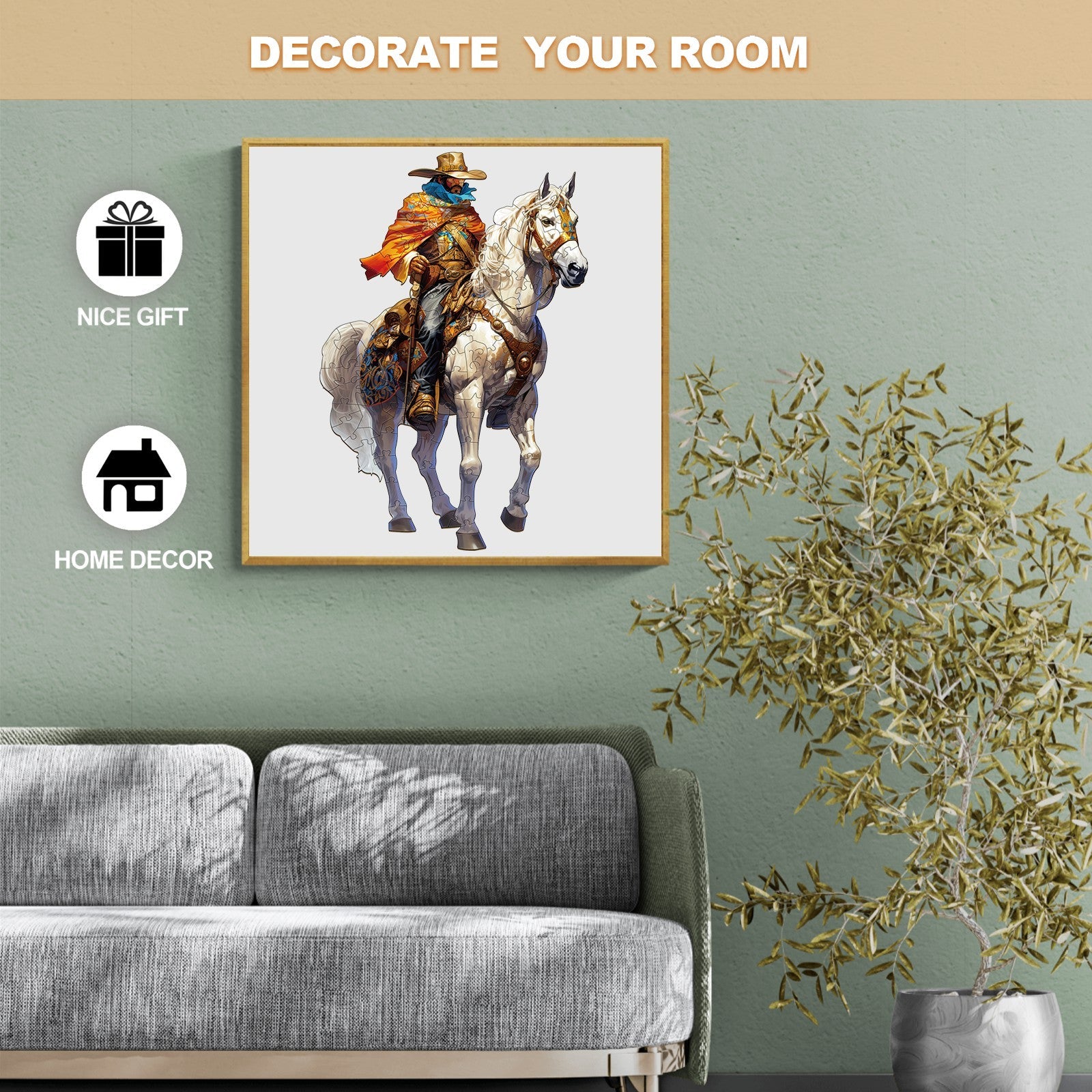 Cowboy Wooden Jigsaw Puzzle