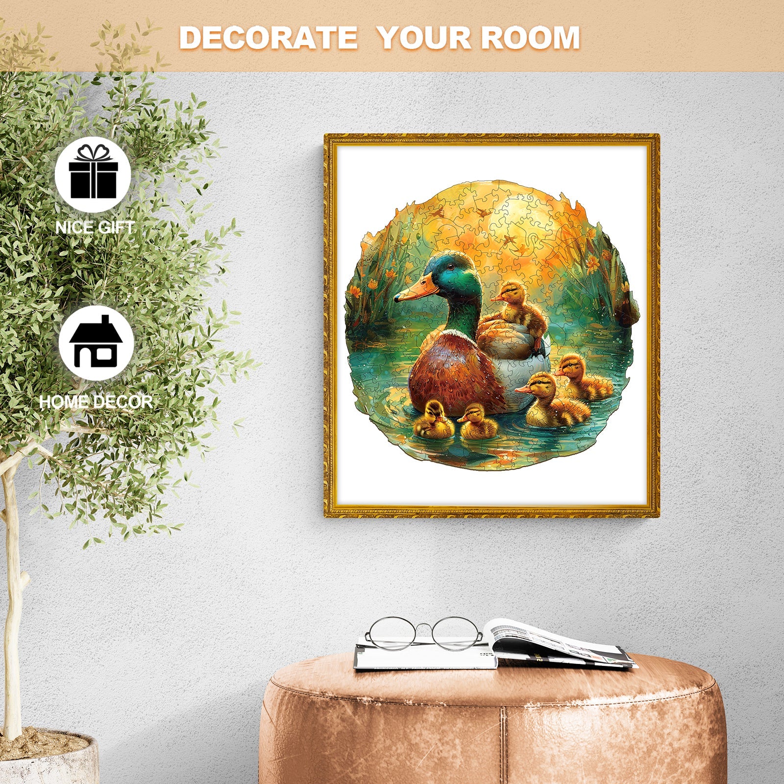 Duck In The Pond Wooden Jigsaw Puzzle
