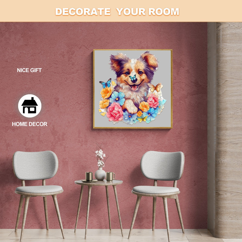 Lovable Puppy-2 Wooden Jigsaw Puzzle