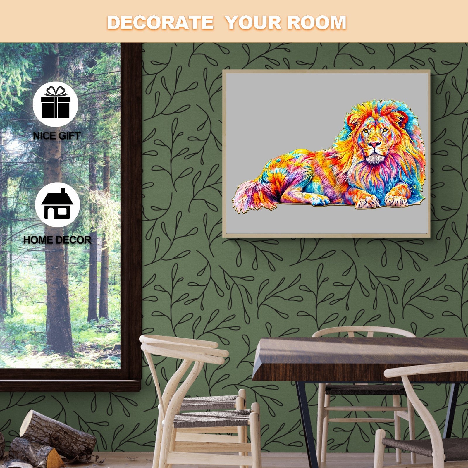 Lion Wooden Jigsaw Puzzle