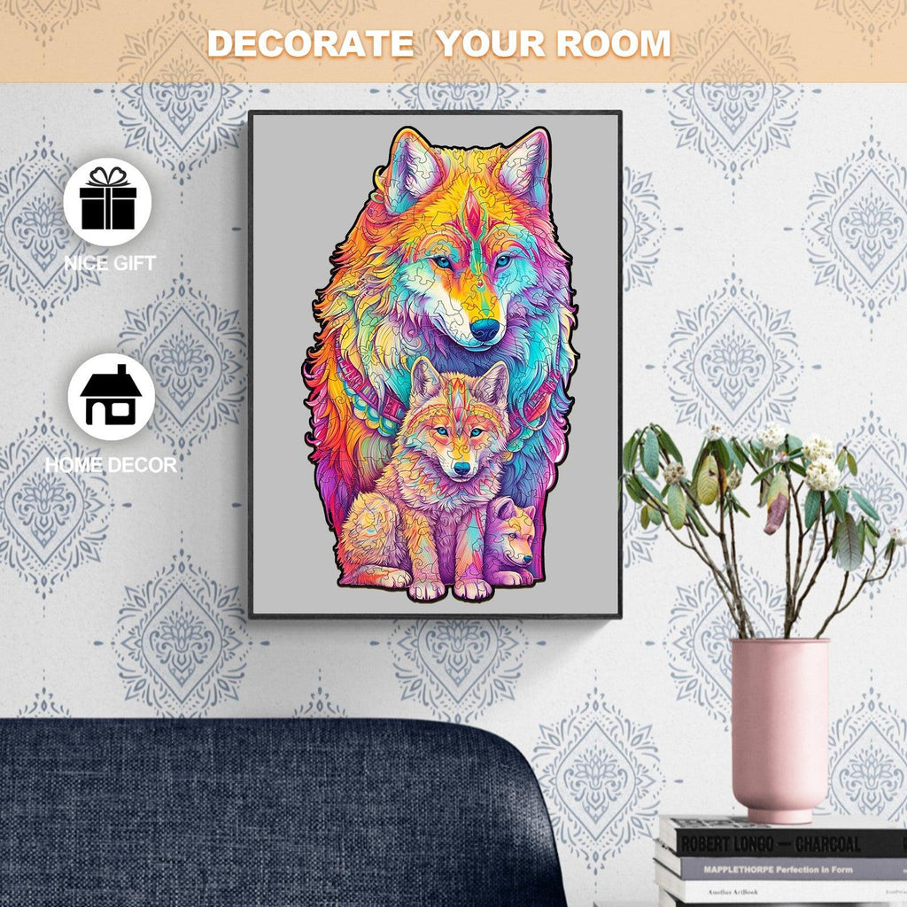 Wolf Family-2 Wooden Jigsaw Puzzle