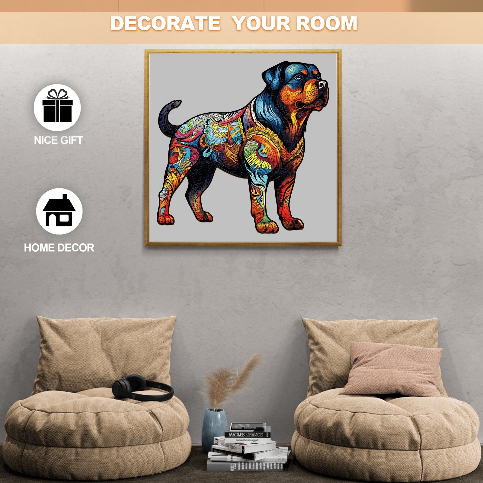 Rottweiler 1 Wooden Jigsaw Puzzle