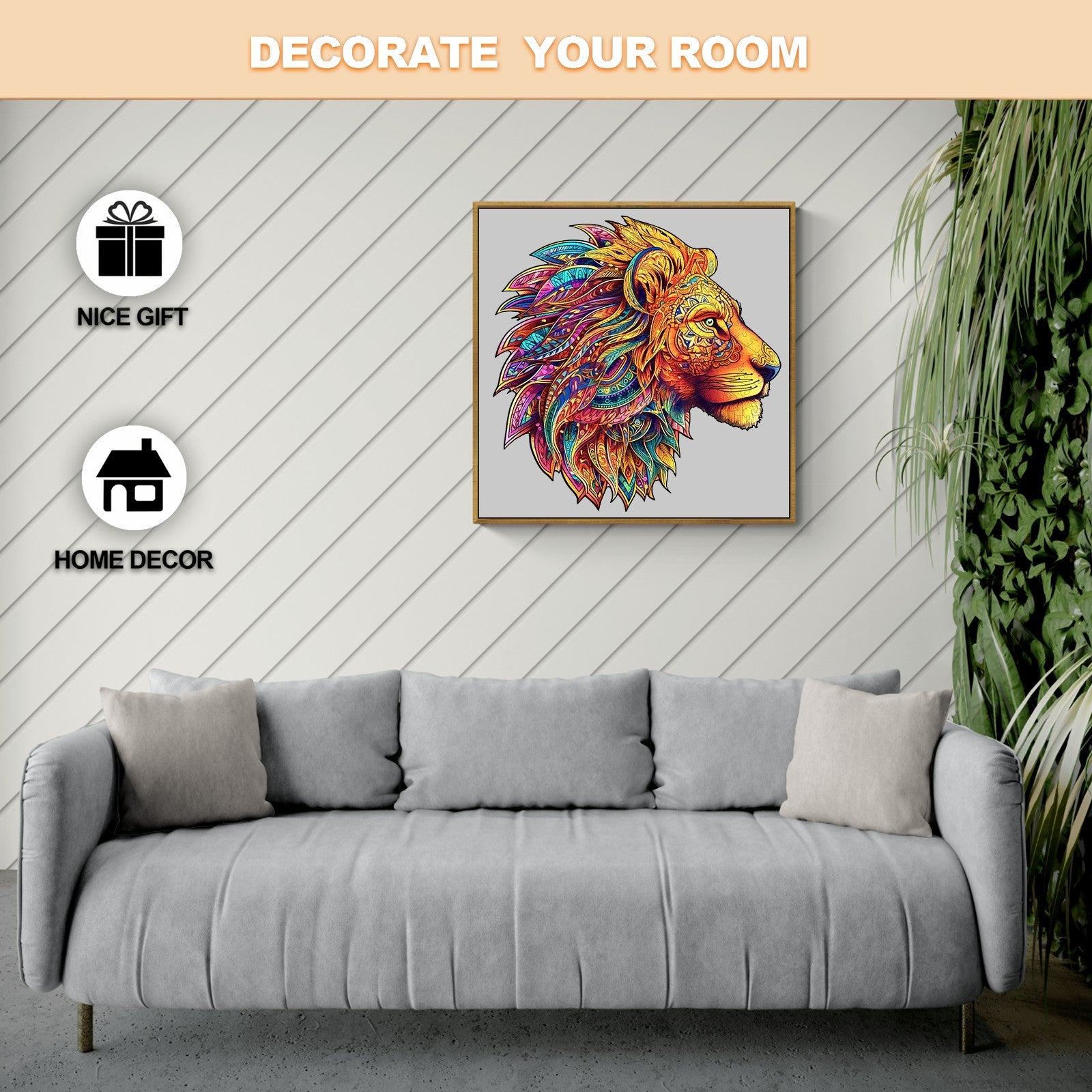 The Jungle King-3 Wooden Jigsaw Puzzle