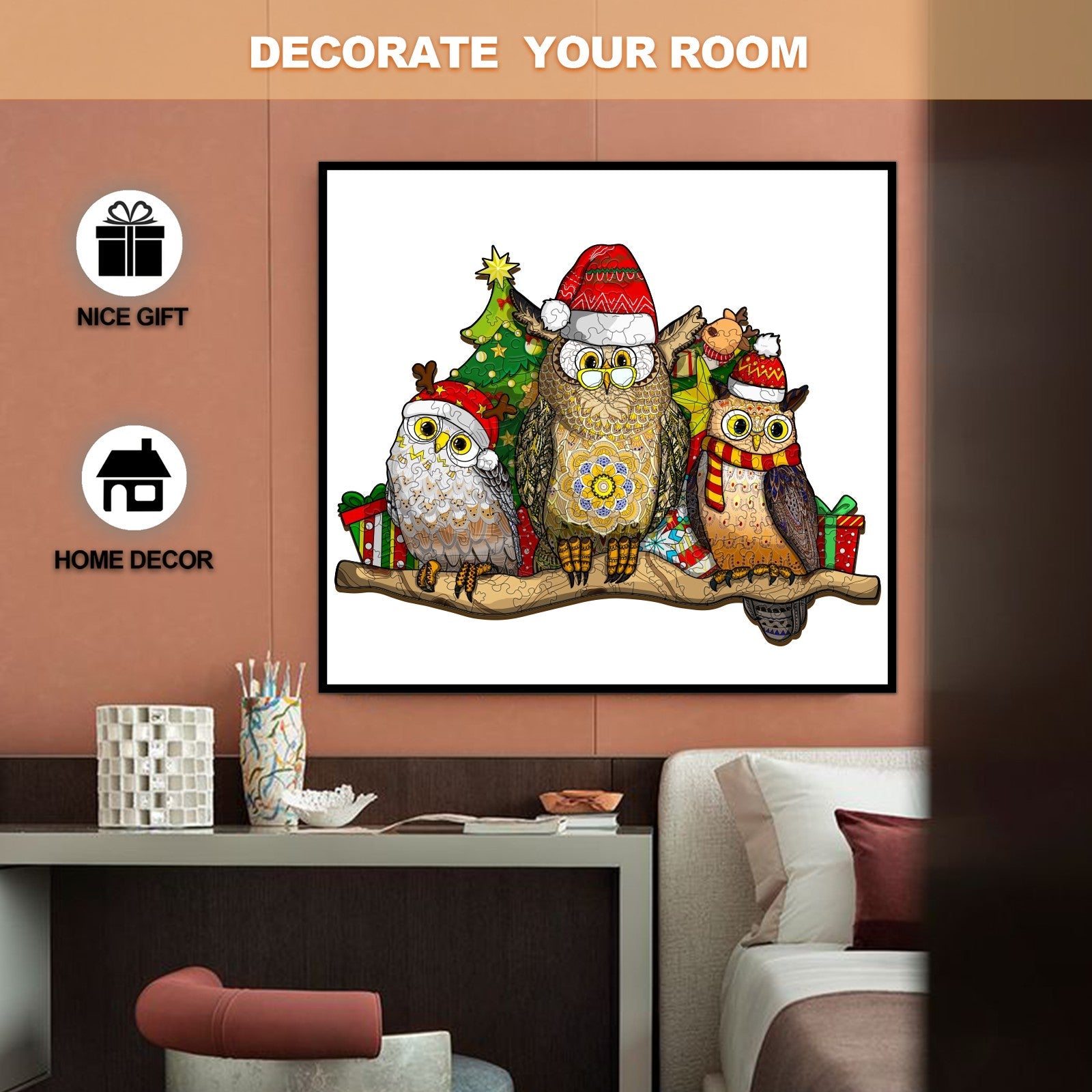 Christmas Party Wooden Jigsaw Puzzle