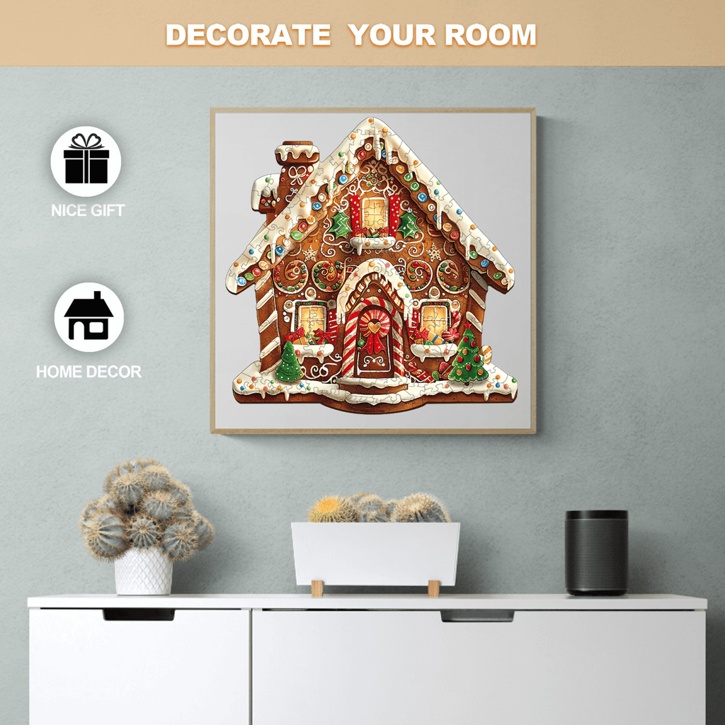 Christmas Gingerbread House-1 Wooden Jigsaw Puzzle