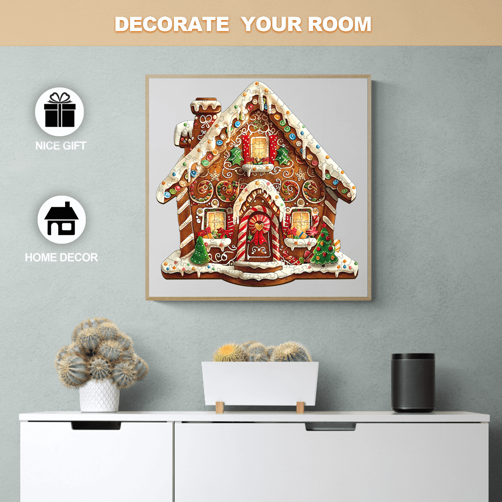Christmas Gingerbread House-1 Wooden Jigsaw Puzzle