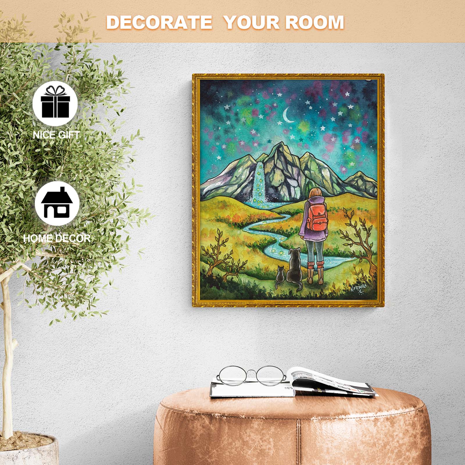 Mountains and Stars - By Artist Kathryn Fedora