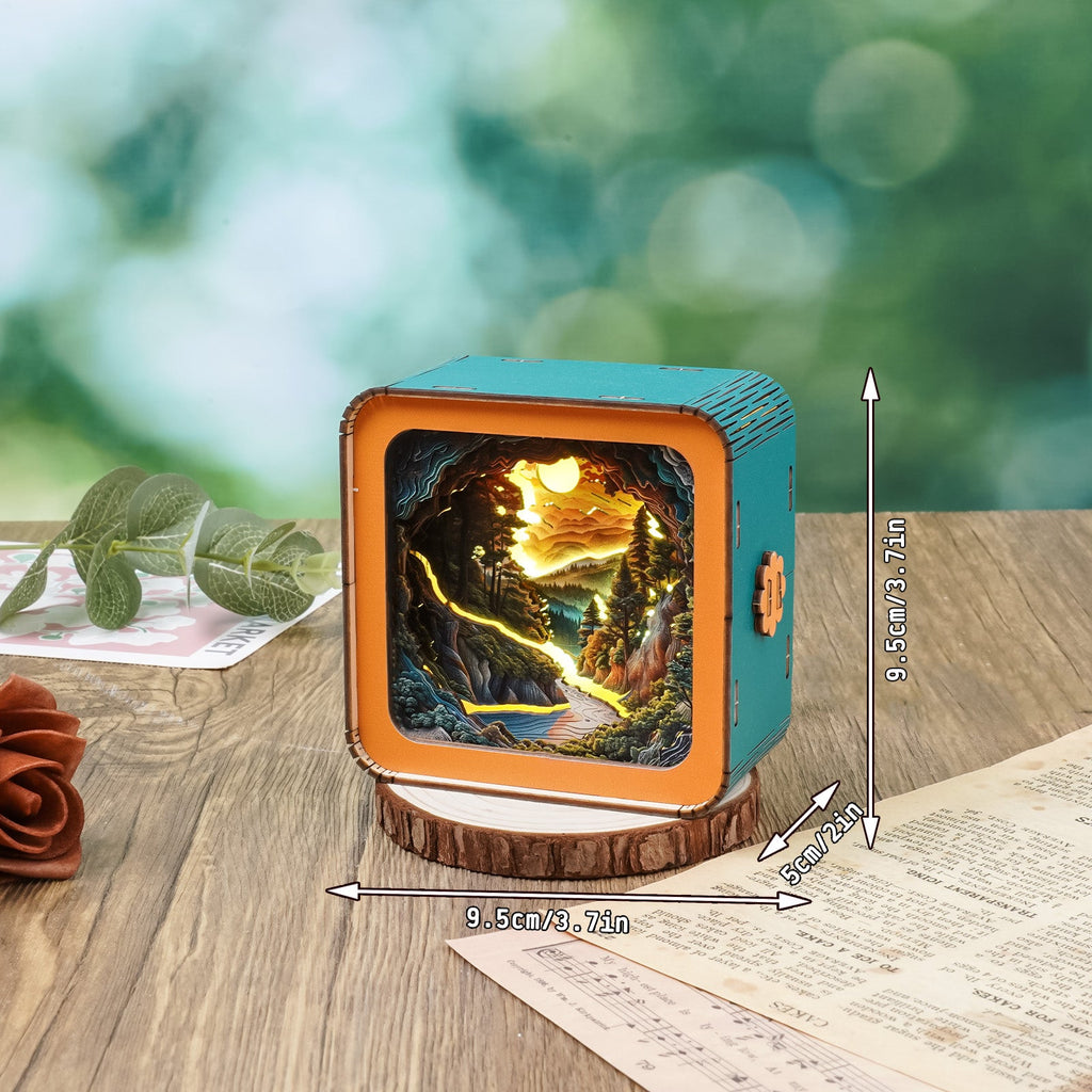 Sunset Wilderness Path Kit - 3D Wooden Puzzle Night Light