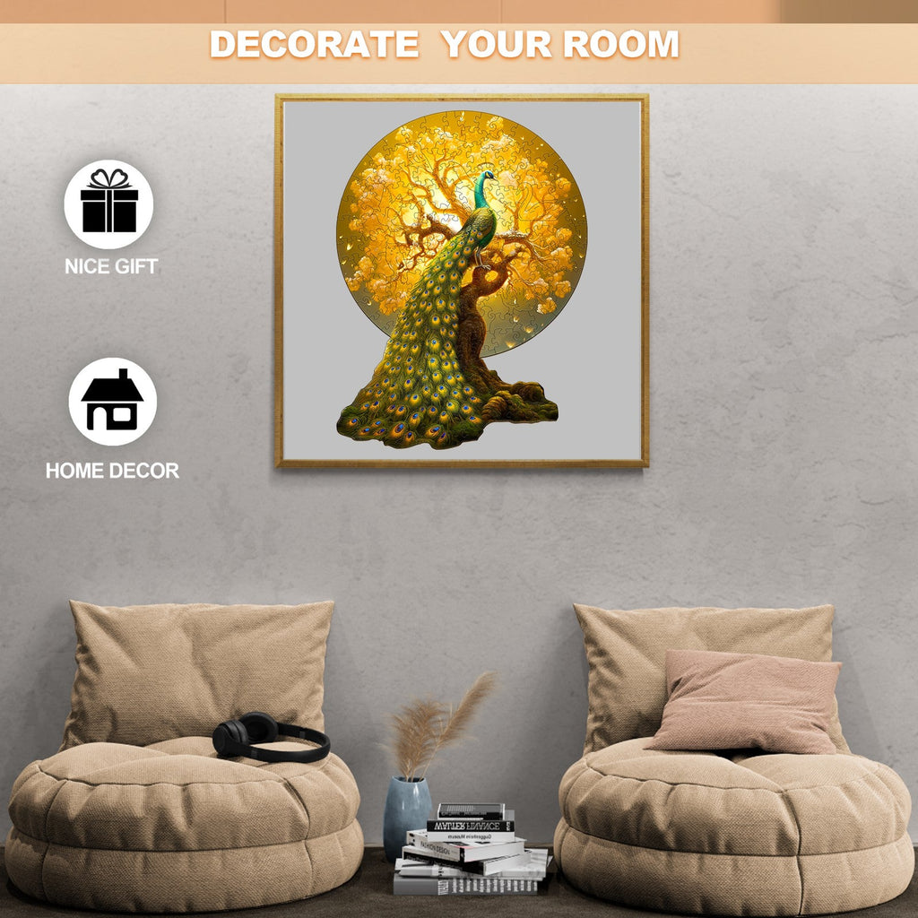 Noble Peacock-2 Wooden Jigsaw Puzzle