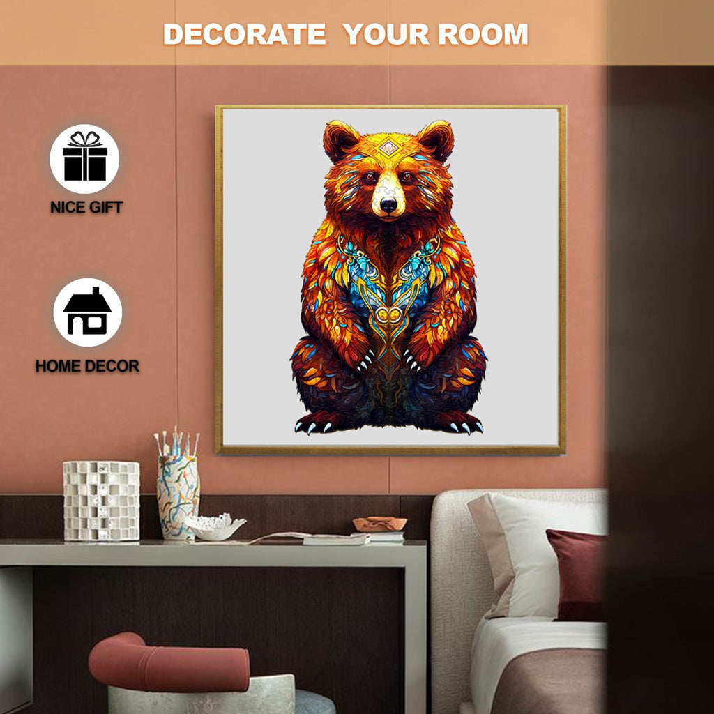 King Of Brown Bears Wooden Jigsaw Puzzle